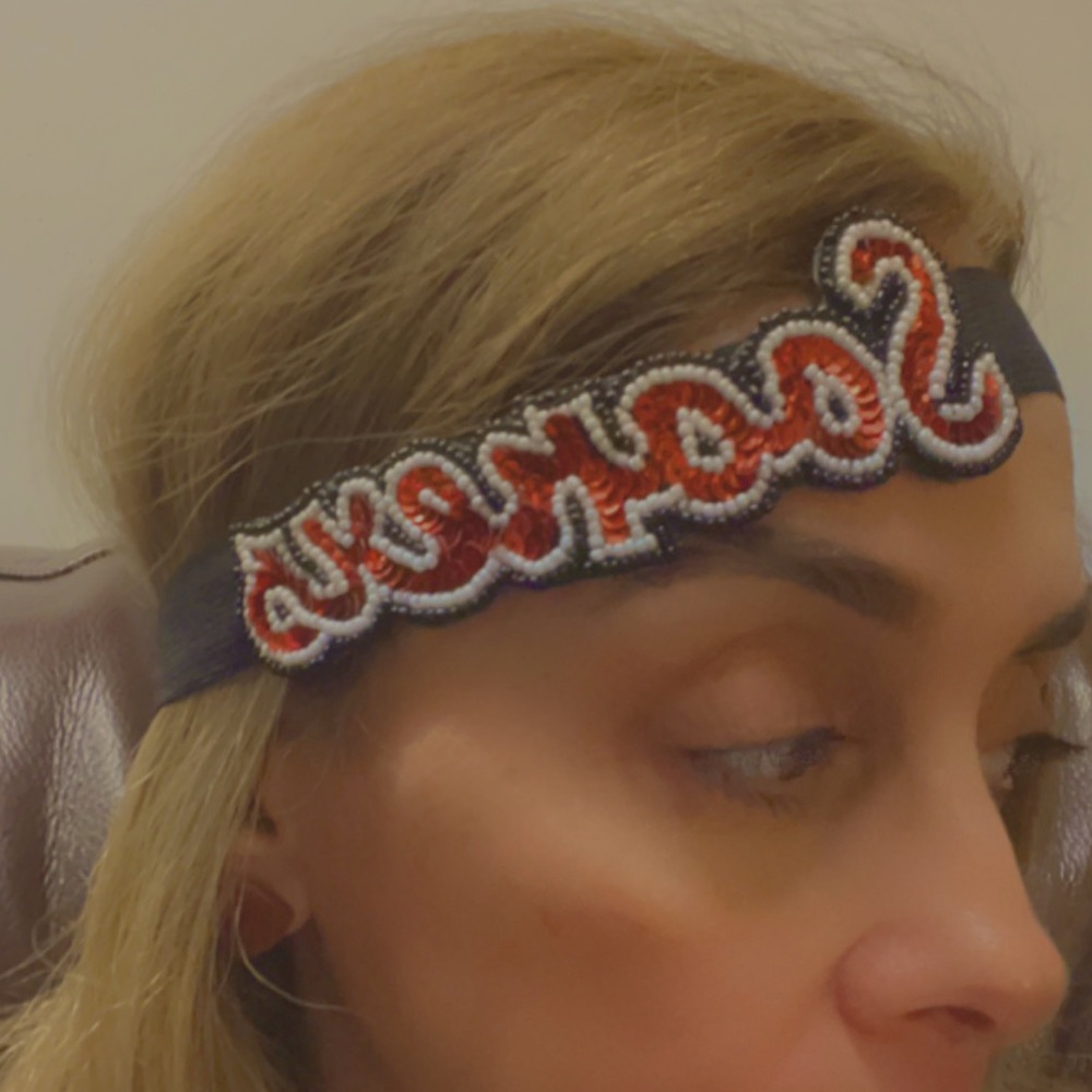 University of Oklahoma Sooners beaded and sequined headband